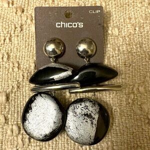 Chicos Earrings Clip Ons